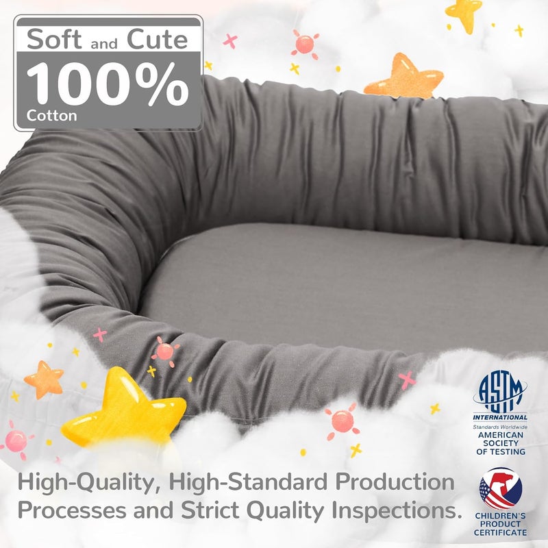 EAQ Baby Lounger, Infant Lounger for Newborn,Portable Baby Nest Cover Breathable & Soft, Newborn Essentials - Image 3